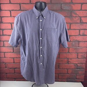 Saddlebred Shirt Mens Large Short Sleeve Gingham Check‎